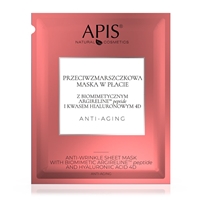 APIS Przeciwzmarszczkowa maska w płacie z biomimetycznym Argireline™ peptide i kwasem hialuronowym 4D