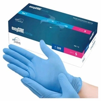 Medyczne rękawice nitrylowe, rękawiczki bezpudrowe niebieskie rozmiar S, 100 szt.